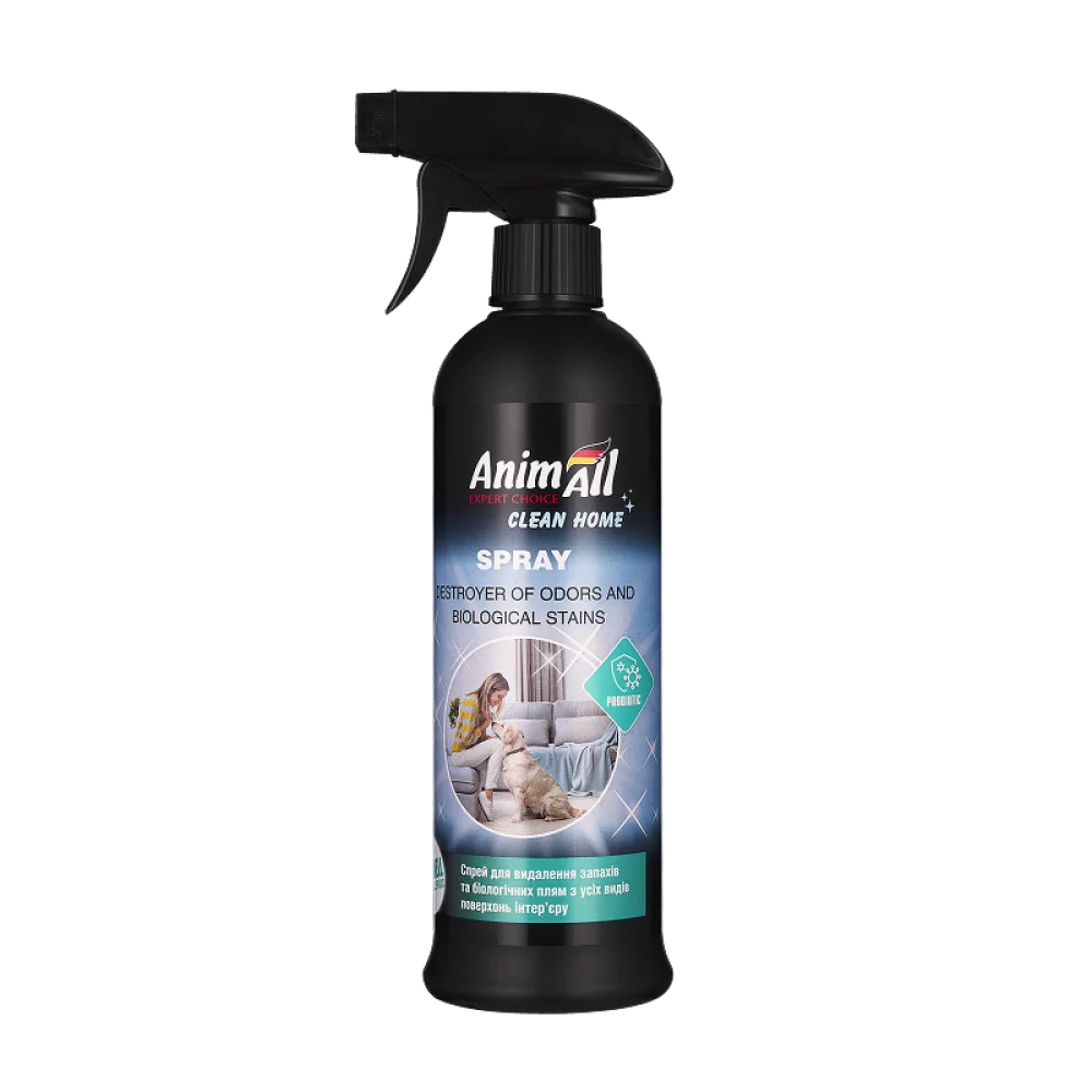 Спрей Animall Cleane Home ліквідатор запахів та біологічних плям, гіпоалергенний, 500 мл